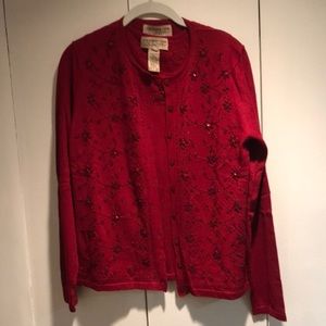 Jones New York Country Sweater Set. Medium. Silk/angora blend.